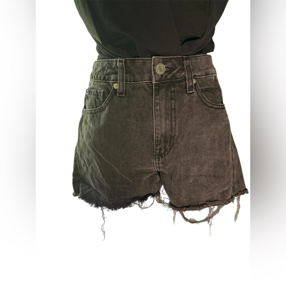 Garage Black Jean Shorts Distressed Cut-Off Style | Y2K 
| Boho-Chic | Shorts